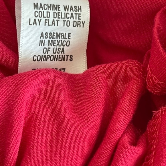 Loveappella Women's Red Rayon V-Neck 
Sleeveless Casual Long Maxi Dress Size PM - Picture 11 of 14